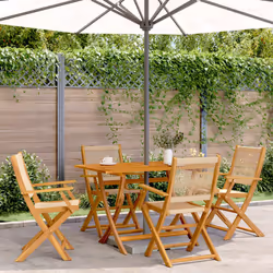 VidaXL 3214572 chaise d'extérieur Terrace Siège rembourré Bois d'acacia, Polypropylène (PP) Beige - Vue supplémentaire 2