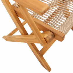 VidaXL 3214572 chaise d'extérieur Terrace Siège rembourré Bois d'acacia, Polypropylène (PP) Beige - Vue supplémentaire 8