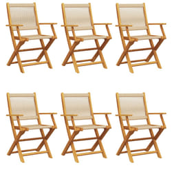 VidaXL 3214573 chaise d'extérieur Terrace Siège rembourré Bois d'acacia, Polypropylène (PP) Beige