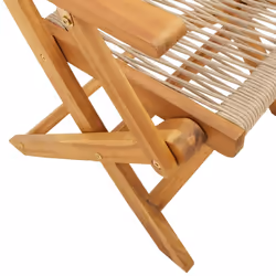 VidaXL 3214573 chaise d'extérieur Terrace Siège rembourré Bois d'acacia, Polypropylène (PP) Beige - Vue supplémentaire 8