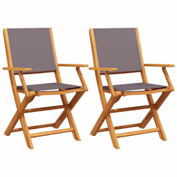 VidaXL 3214577, Terrace, Siège rembourré, Bois d'acacia, Polyester, Anthracite, 110 kg, 540 mm