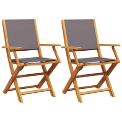 VidaXL 3214577 chaise d'extérieur Terrace Siège rembourré Bois d'acacia, Polyester Anthracite