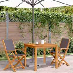 VidaXL 3214577 chaise d'extérieur Terrace Siège rembourré Bois d'acacia, Polyester Anthracite