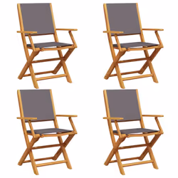 VidaXL 3214578, Terrace, Siège rembourré, Bois d'acacia, Polyester, Anthracite, 110 kg, 540 mm