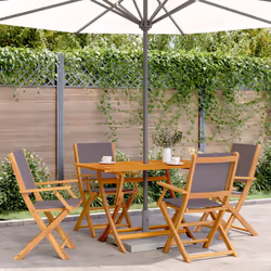VidaXL 3214578 chaise d'extérieur Terrace Siège rembourré Bois d'acacia, Polyester Anthracite