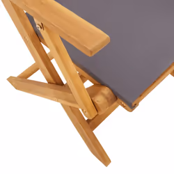 VidaXL 3214578 chaise d'extérieur Terrace Siège rembourré Bois d'acacia, Polyester Anthracite - Vue supplémentaire 8