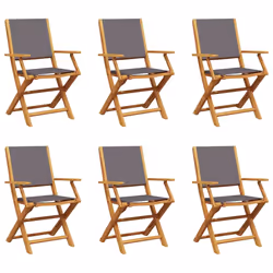 VidaXL 3214579, Terrace, Siège rembourré, Bois d'acacia, Polyester, Anthracite, 110 kg, 540 mm