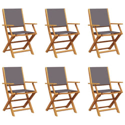 VidaXL 3214579 chaise d'extérieur Terrace Siège rembourré Bois d'acacia, Polyester Anthracite