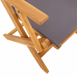 VidaXL 3214579 chaise d'extérieur Terrace Siège rembourré Bois d'acacia, Polyester Anthracite - Vue supplémentaire 8