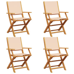VidaXL 3214583 chaise d'extérieur Terrace Siège rembourré Bois d'acacia, Polyester Beige