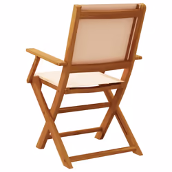 VidaXL 3214584 chaise d'extérieur Terrace Siège rembourré Bois d'acacia, Polyester Beige - Vue supplémentaire 6