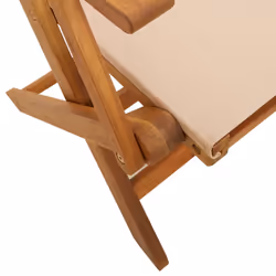 VidaXL 3214584 chaise d'extérieur Terrace Siège rembourré Bois d'acacia, Polyester Beige - Vue supplémentaire 8