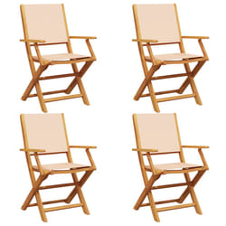 VidaXL 3214585 chaise d'extérieur Terrace Siège rembourré Bois d'acacia, Polyester Beige