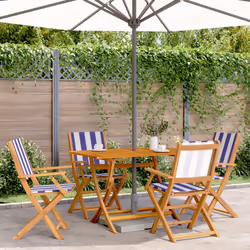 VidaXL 3214590 chaise d'extérieur Terrace Siège rembourré Bois d'acacia, Polyester Bleu, Blanc