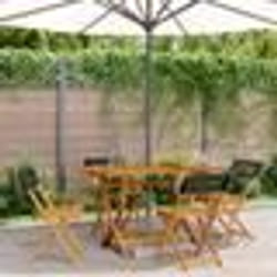 vidaXL Chaises de jardin pliantes lot de 4 noir poly rotin bois massif