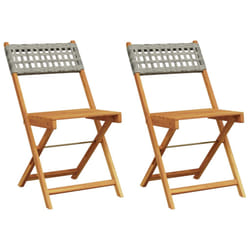 VidaXL 3214595 chaise d'extérieur Terrace Siège rembourré Bois d'acacia, Polyuréthane Gris