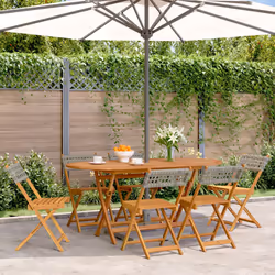VidaXL 3214596 chaise d'extérieur Terrace Siège rembourré Bois d'acacia, Polyuréthane Gris