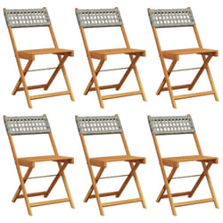 VidaXL 3214597 chaise d'extérieur Terrace Siège rembourré Bois d'acacia, Polyuréthane Gris