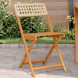 VidaXL 3214598 chaise d'extérieur Terrace Siège rembourré Bois d'acacia, Polyuréthane Beige
