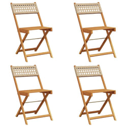 VidaXL 3214599 chaise d'extérieur Terrace Siège rembourré Bois d'acacia, Polyuréthane Beige