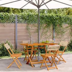VidaXL 3214599 chaise d'extérieur Terrace Siège rembourré Bois d'acacia, Polyuréthane Beige