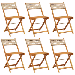 VidaXL 3214600, Terrace, Siège rembourré, Bois d'acacia, Polyuréthane, Beige, 110 kg, 410 mm