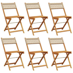 VidaXL 3214600 chaise d'extérieur Terrace Siège rembourré Bois d'acacia, Polyuréthane Beige