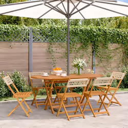 VidaXL 3214600 chaise d'extérieur Terrace Siège rembourré Bois d'acacia, Polyuréthane Beige