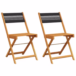 VidaXL 3214601, Terrace, Siège rembourré, Bois d'acacia, Noir, 110 kg, 410 mm