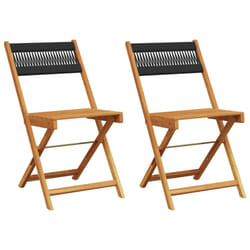 VidaXL 3214601 chaise d'extérieur Terrace Siège rembourré Bois d'acacia Noir