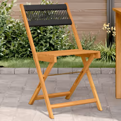 VidaXL 3214601 chaise d'extérieur Terrace Siège rembourré Bois d'acacia Noir