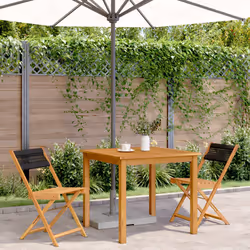 VidaXL 3214601 chaise d'extérieur Terrace Siège rembourré Bois d'acacia Noir