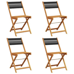 VidaXL 3214602 chaise d'extérieur Terrace Siège rembourré Bois d'acacia Noir