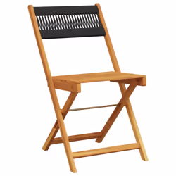VidaXL 3214602 chaise d'extérieur Terrace Siège rembourré Bois d'acacia Noir