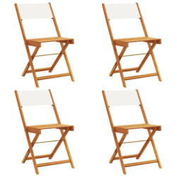 VidaXL 3214610 chaise d'extérieur Terrace Siège rembourré Bois d'acacia, Polyester Crème, Blanc