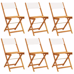 VidaXL 3214611, Terrace, Siège rembourré, Bois d'acacia, Polyester, Crème, Blanc, 110 kg, 410 mm