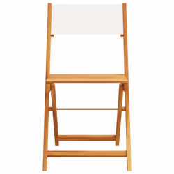 VidaXL 3214611 chaise d'extérieur Terrace Siège rembourré Bois d'acacia, Polyester Crème, Blanc - Vue supplémentaire 4
