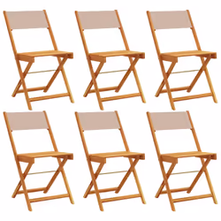 VidaXL 3214618, Terrace, Siège rembourré, Bois d'acacia, Polyester, Taupe, 110 kg, 410 mm