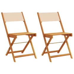 VidaXL 3214619 chaise d'extérieur Terrace Siège rembourré Bois d'acacia, Polyester Beige