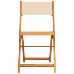 VidaXL 3214621 chaise d'extérieur Terrace Siège rembourré Bois d'acacia, Polyester Beige - Vue supplémentaire 4