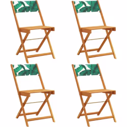 VidaXL 3214622, Terrace, Siège rembourré, Bois d'acacia, Polyester, Vert, 110 kg, 410 mm