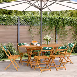 VidaXL 3214623 chaise d'extérieur Terrace Siège rembourré Bois d'acacia, Polyester Vert