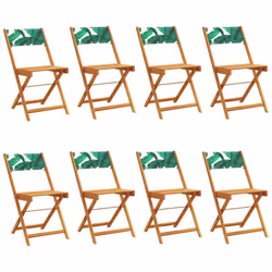 VidaXL 3214624, Terrace, Siège rembourré, Bois d'acacia, Polyester, Vert, 110 kg, 410 mm
