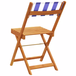VidaXL 3214626 chaise d'extérieur Terrace Siège rembourré Bois d'acacia, Polyester Bleu, Blanc - Vue supplémentaire 6