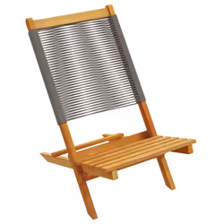 VidaXL 3214632 chaise d'extérieur Terrace Siège rembourré Bois d'acacia, Polypropylène (PP) Gris - Vue supplémentaire 4