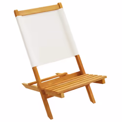 VidaXL 3214637 chaise d'extérieur Terrace Siège rembourré Bois d'acacia, Polyester Crème, Blanc - Vue supplémentaire 4