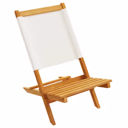 VidaXL 3214639 chaise d'extérieur Terrace Siège rembourré Bois d'acacia, Polyester Crème, Blanc - Vue supplémentaire 4