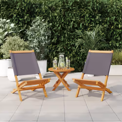 VidaXL 3214640 chaise d'extérieur Terrace Siège rembourré Bois d'acacia, Polyester Anthracite