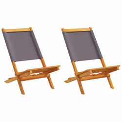 VidaXL 3214641, Terrace, Siège rembourré, Bois d'acacia, Polyester, Anthracite, 110 kg, 410 mm