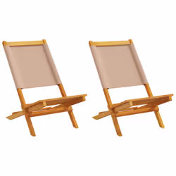 VidaXL 3214643, Terrace, Siège rembourré, Bois d'acacia, Polyester, Taupe, 110 kg, 410 mm